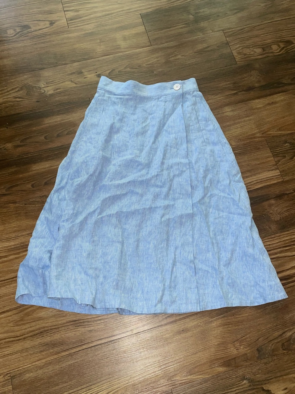 Polo Ralph Lauren A-Line Linen Midi Skirt